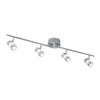 Searchlight Bubbles Effect Ip44 Led 4 Light Bar Spot Chrome&Acrylic Shade