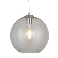 Searchlight Balls Round Pendant (30cm Dia) Chrome & Clear Glass