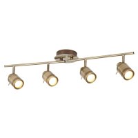 Searchlight Samson 4 Light Ip44 Bathroom Spot Split-Bar Antique Brass