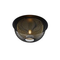 Searchlight Honeycomb Double Layered Mesh Flush Fitting-Black Outer with Gold Inner