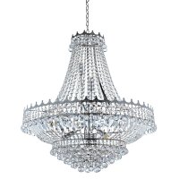 Searchlight Versailles- 13Lt(Dia 82cm)Clear Crystal Chandelier Chrome Frame