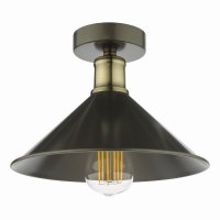 Jalen 1 Light Flush Graphite Antique Brass