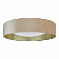 Nysa 3 Light Flush Velvet Taupe Shade 60Cm