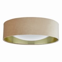 Nysa 2 Light Flush Velvet Taupe Shade 40Cm