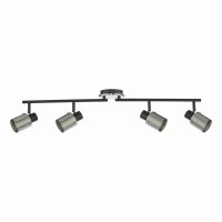 Ryan 4 Light Bar Spotlight Brushed Nickel Matt Black