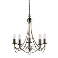 Searchlight Maypole 5 Light Antique Brass Fitting