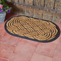 Outside In Multi-Mats Coir & Rubber Heavy Duty 75 x 45cm - Celtic Knot Oval