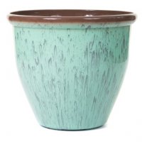 Creekwood Running Glaze Planter 30cm - Green