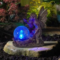 Smart Solar Figurines Gazing Fairy
