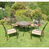 VILLENA 91cm Table with 4 ASCOT Chairs Set