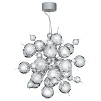 Searchlight Molecule 12 Light Pendant Polished Chrome Metal & Glass