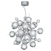 Searchlight Molecule 12 Light Chrome Pendant With Cc Balls