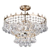 Searchlight Versailles 5 Light 39Cm Gp Crystal Chandelier