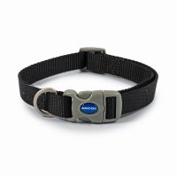 Ancol Medium Nylon Adjustable Collar - Black 30-50cm