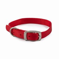Ancol Red Nylon Dog Collar - 35cm/14"