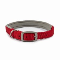 Ancol Red Padded Nylon Dog Collar - 55cm/22"