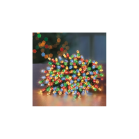 Premier Decorations 1000 Multi-Action LED Supabright Timer Lights - Multicoloured with Green Cable