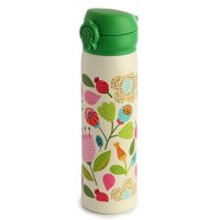 Puckator Reusable Push Top Stainless Steel Hot & Cold Thermal Insulated Drinks Bottle - Autumn Falls