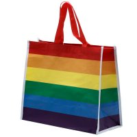 Puckator Recycled Plastic Bottles RPET Reusable Shopping Bag - Rainbow Flag