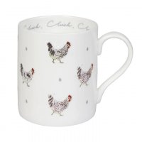 Sophie Allport Standard Fine Bone China Mug 275ml - White Chicken & Egg