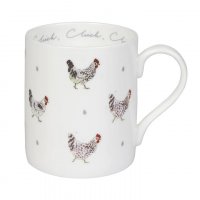 Sophie Allport Large Fine Bone China Mug 425ml - White Chicken & Egg