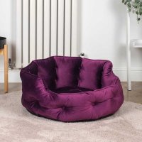 Zoon Button-Tufted Round Bed Mulberry - Large