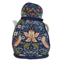 William Morris Navy Minor Strawberry Thief Victorian Tea Cosy