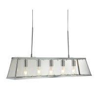 Searchlight Voyager 5 Light Bar Ceiling Pendant Chrome & Glass