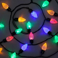 SnowTime 100 LED Faceted Cone String Lights - Multicoloured