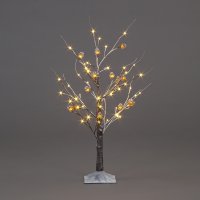 SnowTime Brown Snow Tree With Warm White LEDs - 120cm