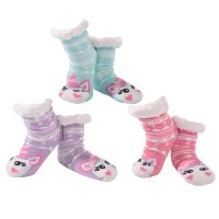Nuzzles Girls Sparkle Unicorn Sherpa Socks - Assorted