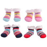 Nuzzles Toddler Stripe Sherpa Socks - Assorted