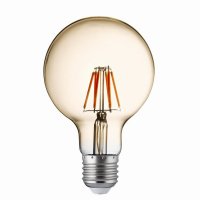 Searchlight Dimmable LED Filament Globe Lamp (95MM) E27 6w - Amber Glass