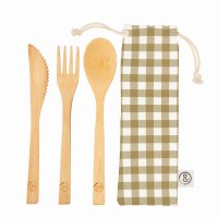 &Again Bamboo Cutlery Set in Pouch