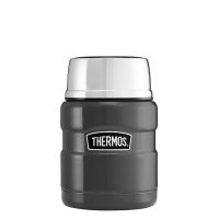 Thermos Gun Metal Stainless Steel King Food Flask - 700ml