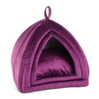 Zoon Velvet Cat Igloo - Mulberry