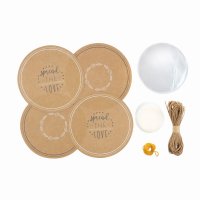 The Kitchen Pantry 24 Piece Kraft Paper Jam Jar Covers