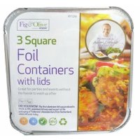 Rysons 3 Square Foil Containers With Lids
