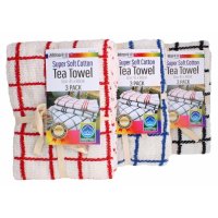 Rysons 3pk Ribbon Tea Towel - Assorted