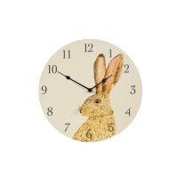 Outside In Hand-Painted Resin 12in Hare Wall Clock