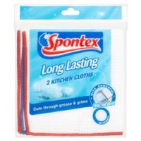 Falcon Spontex  Long Lasting Kitchen Cloth - 2Pk