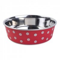 Zoon Polka Dog Bowl 21cm Red