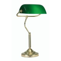 Oaks Lighting Bankers Lamp Polished Brass