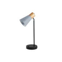 Oaks Lighting Sylva Table Lamp with USB Grey