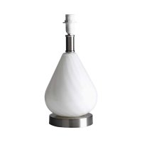 Oaks Lighting Salso Glass Touch Table Lamp Base White