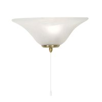 Oaks Lighting Half Coolie Glass Wall Light White