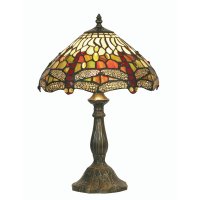 Oaks Lighting Tiffany Style Dragonfly Table Lamp