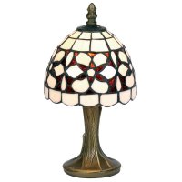 Oaks Lighting Tiffany Style Amber Flower Table Lamp