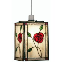 Oaks Lighting Tiffany Style Rose Non-Electric Pendant