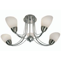 Oaks Lighting Altair 5 Arm Semi-Flush Ceiling Light Chrome